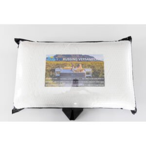 Slaaptyd Latex Sagte Kussing wat die sagte, dog ondersteunende en asemhalende eienskappe van natuurlike latex vertoon.